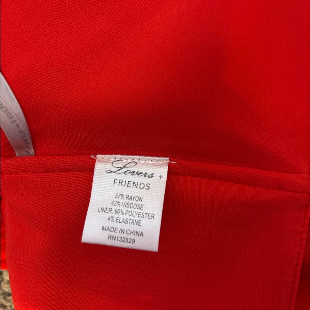 LOVERS + FRIENDS x REVOLVE Life's A Beach Top in Red Orange - Picture 7 of 8